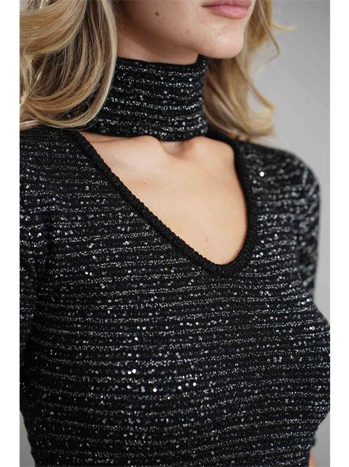 Maglia con frange Simona Corsellini | A25CEMGO5001NERO